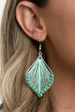 Pulling at My HARP-strings - Green Earrings