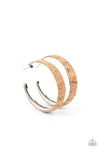 A CORK In The Road - Silver Hoop Earrings