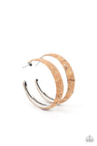 A CORK In The Road - Silver Hoop Earrings