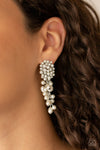 Fabulously Flattering - White Earrings