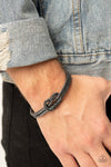 Nautical Grunge - Black Mens Bracelet