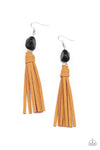 All-Natural Allure - Black Earrings