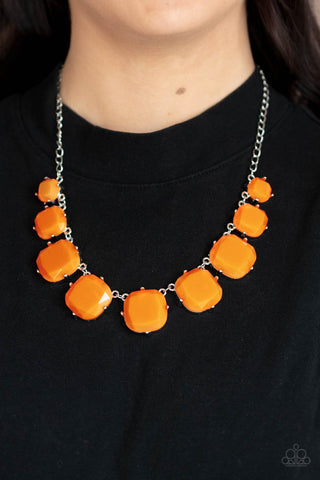 Prismatic Prima Donna - Orange Necklace