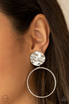 Undeniably Urban - Silver Clip-On Earrings