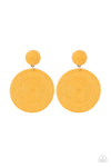 Circulate The Room - Yellow Earrings