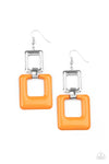 Twice As Nice - Orange Earrings