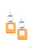 Twice As Nice - Orange Earrings