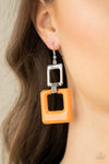 Twice As Nice - Orange Earrings