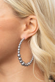 Glamour Graduate - Silve rHoop Earrings