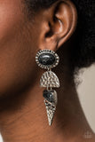 Earthy Extravagance - Black Earrings