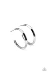 On The Brink - Black Hoop Earrings