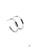 On The Brink - Black Hoop Earrings