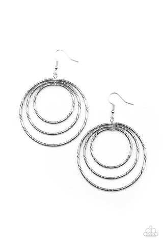 Vintage Vertigo - Silver Earrings