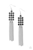 Tasteful Tassel - Black Earrings