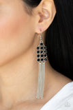 Tasteful Tassel - Black Earrings