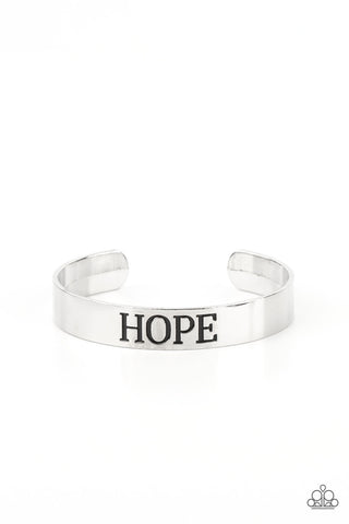 Hope Makes The World Go Round - Silver Inspirational Bracelet