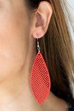 Surf Scene - Red Wooden Earrings