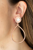 Fairytale Finish - Copper Clip-on Earrings