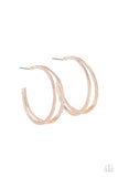 Rustic Curves - Rose Gold Earrings