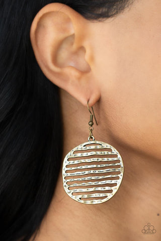 Sunrise Stunner - Brass Earrings