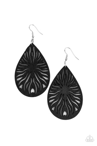 Sunny Incantations - Blahck Wooden Earrings