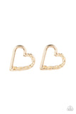 Cupid, Who? - Gold Heart Earrings