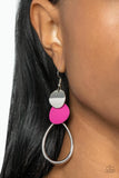 Retro Reception - Pink Earrings