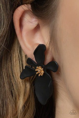 Hawaiian Heiress - Black Earrings