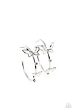 Full Out Flutter - White Butterfly Earrings