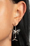 Full Out Flutter - White Butterfly Earrings