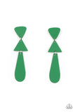 Retro Redux - Green Earrings