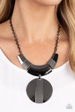 Metallic Enchantress - Black Necklace