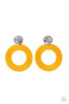 Strategically Sassy - Yellow Earrings