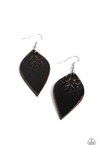 Naturally Nostalgic - Black Earrings