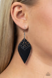 Naturally Nostalgic - Black Earrings