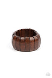 Boardwalk Bonanza - Brown Wooden Bracelet