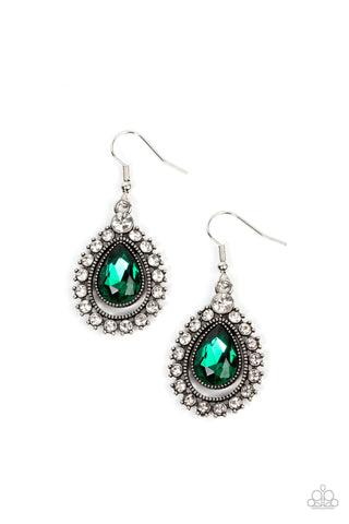 Divinely Duchess - Green Earrings