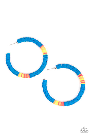 Colorfully Contagious - Blue Earrings