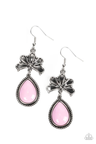 Brightly Blooming - Pink Earrings