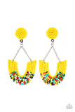 Make it RAINBOW - Yellow Seed Bead Earrings