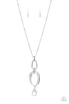 Elegantly Entrancing - White Necklace