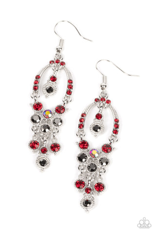 Sophisticated Starlet - Red Earrings