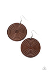 Caribbean Cymbal - Brown Earrings