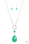 Valley Girl Glamour - Green Necklace