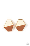 Generically Geometric - Brown Earrings