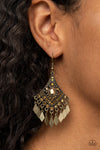 Indie Iridescence - Brass Earrings