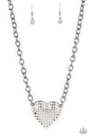 Heartbreakingly Blingy - Black Necklace