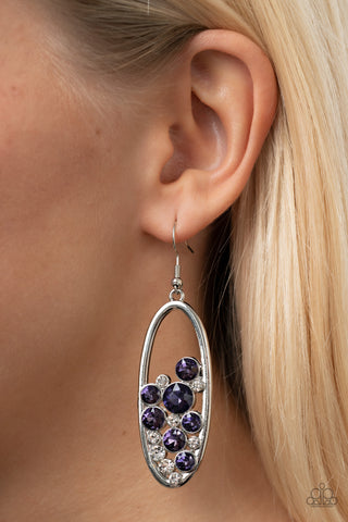 Prismatic Poker Face - Purple Earrings