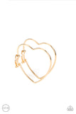 Harmonious Hearts - Gold ClipOn Earrings