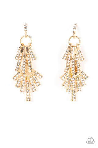 Fan of Glam - Gold Earrings